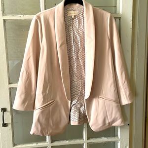 Blush 3/4 sleeve blazer